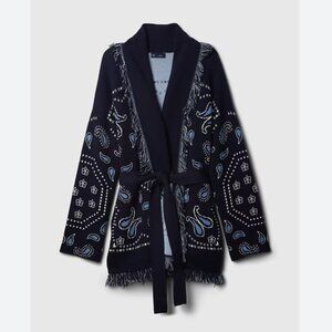 GAP Cotton-Blend Fringe Shawl Cardigan